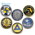 High quality personalized custom metal embossed 3D enamel souvenir land air team us navy seals challenge coin